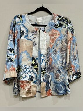 Chico’s Collection.  Patchwork Print Jacket. Size 2.